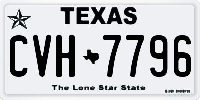 TX license plate CVH7796