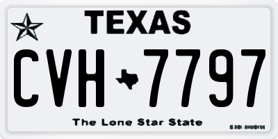 TX license plate CVH7797