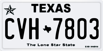 TX license plate CVH7803