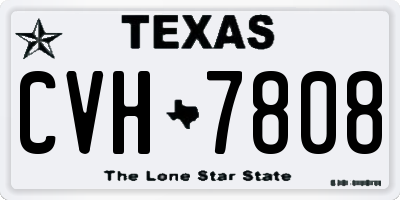 TX license plate CVH7808