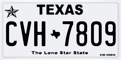 TX license plate CVH7809