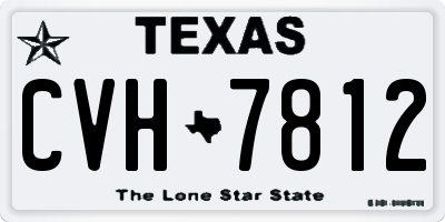 TX license plate CVH7812