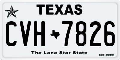 TX license plate CVH7826