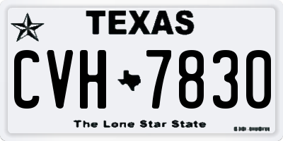 TX license plate CVH7830