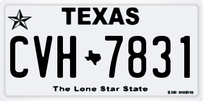 TX license plate CVH7831