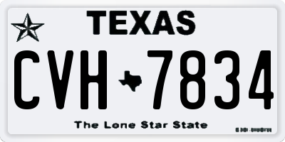 TX license plate CVH7834