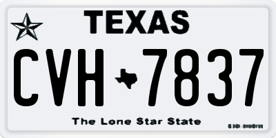 TX license plate CVH7837