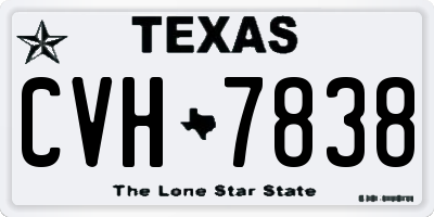 TX license plate CVH7838