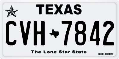 TX license plate CVH7842