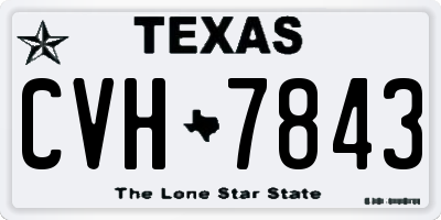 TX license plate CVH7843