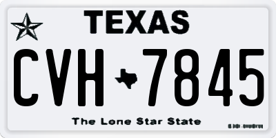 TX license plate CVH7845