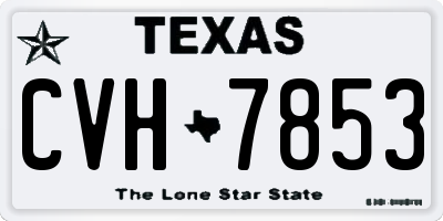 TX license plate CVH7853