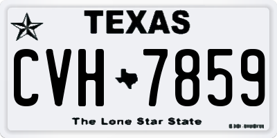 TX license plate CVH7859