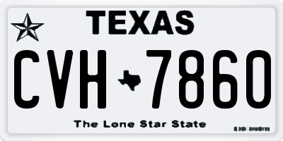 TX license plate CVH7860
