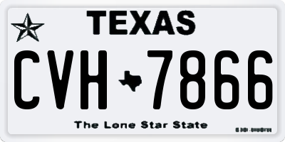 TX license plate CVH7866