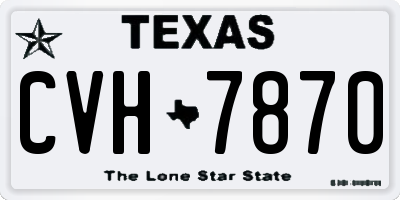 TX license plate CVH7870