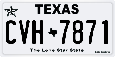 TX license plate CVH7871