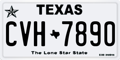 TX license plate CVH7890