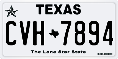 TX license plate CVH7894
