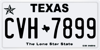 TX license plate CVH7899