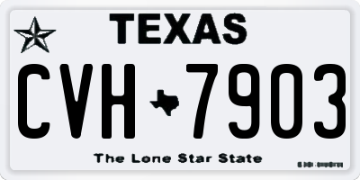TX license plate CVH7903