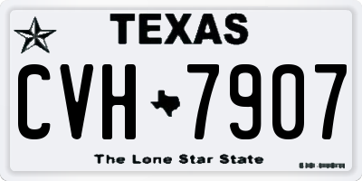 TX license plate CVH7907