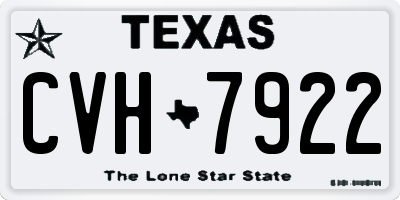 TX license plate CVH7922