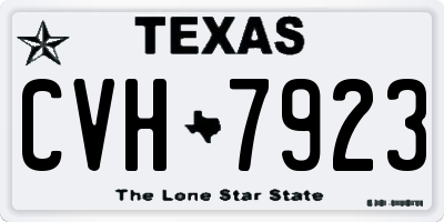TX license plate CVH7923