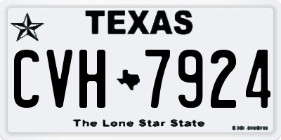 TX license plate CVH7924