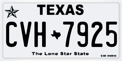 TX license plate CVH7925