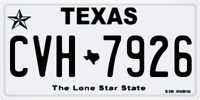 TX license plate CVH7926