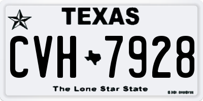 TX license plate CVH7928