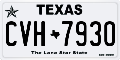TX license plate CVH7930