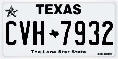 TX license plate CVH7932