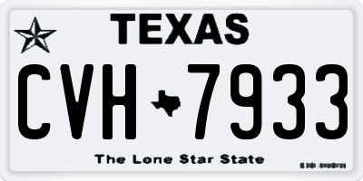 TX license plate CVH7933