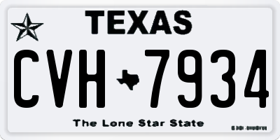 TX license plate CVH7934