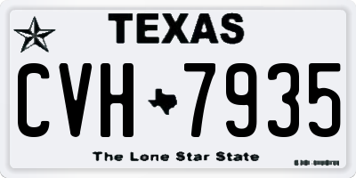 TX license plate CVH7935