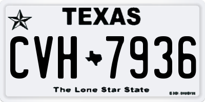 TX license plate CVH7936