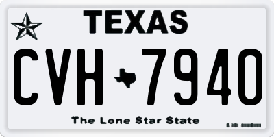 TX license plate CVH7940