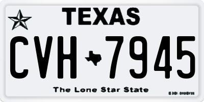 TX license plate CVH7945