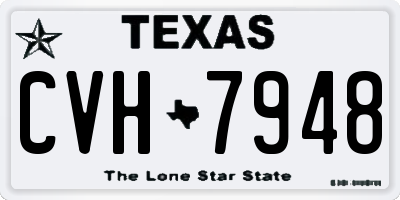 TX license plate CVH7948