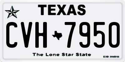 TX license plate CVH7950