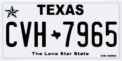 TX license plate CVH7965