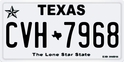 TX license plate CVH7968