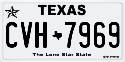TX license plate CVH7969