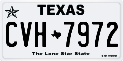 TX license plate CVH7972
