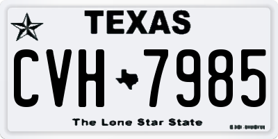 TX license plate CVH7985