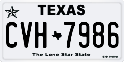TX license plate CVH7986