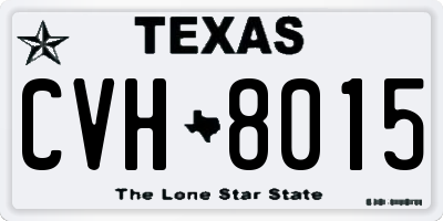 TX license plate CVH8015