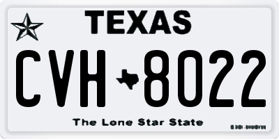 TX license plate CVH8022